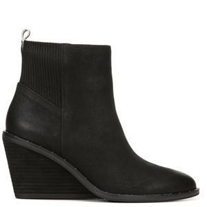 Leather wedge bootie with elastic ankle from Dr Scholl’s Shoes - 8.5